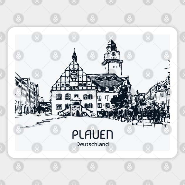 Plauen - Deutschland Magnet by Lakeric